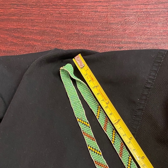 Handcrafted Beaded Ukrainian Necklace - Green and Orange - Picture 2 of 5